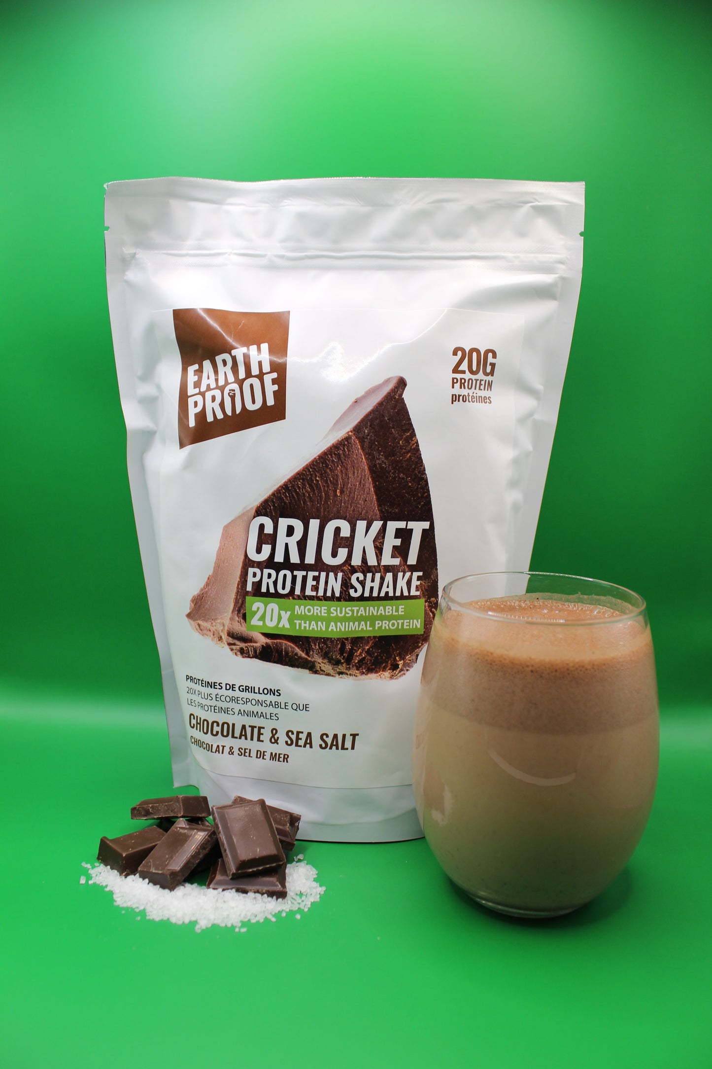 Chocolate & Sea Salt Cricket Protein Shake - EarthProof Protein